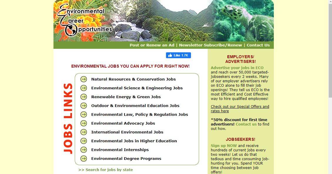 Environmentail Career Opportunities